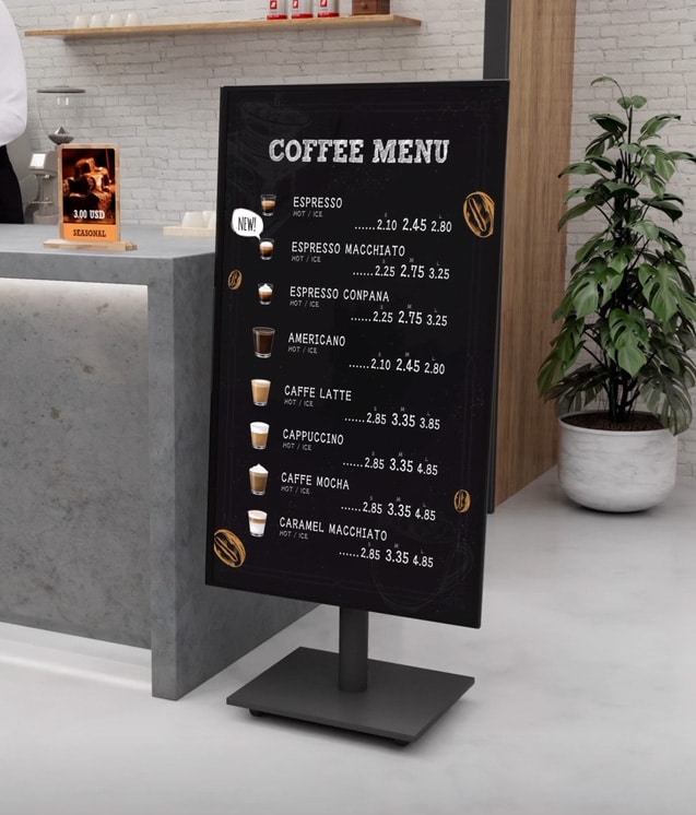 Sony BRAVIA Professional 4K HDR Displays for Digital Signage Menu Boards